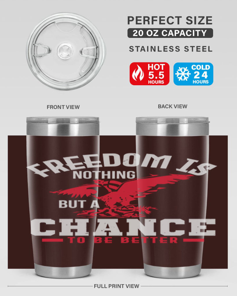 Freedom is nothing but a chance to be Style 83#- Fourt Of July- Tumbler