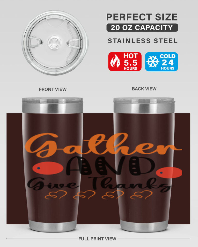 Gather And Give Thanks 188#- fall- Tumbler