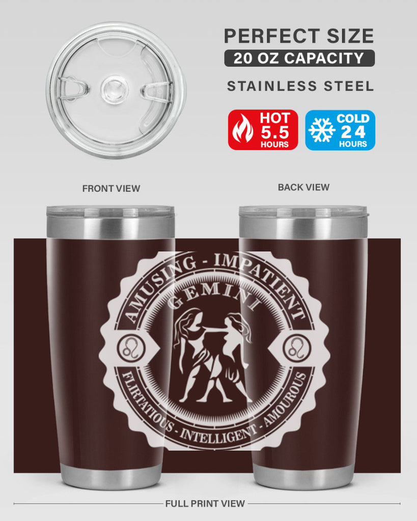 Gemini 12#- zodiac- Tumbler
