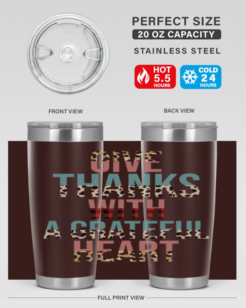 Give thanks with a grateful heart 195#- fall- Tumbler