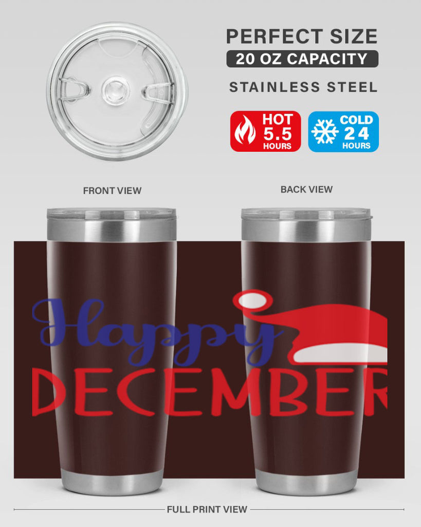Happy December 135#- winter- Tumbler
