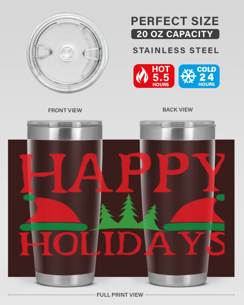 Happy Holidays 136#- winter- Tumbler