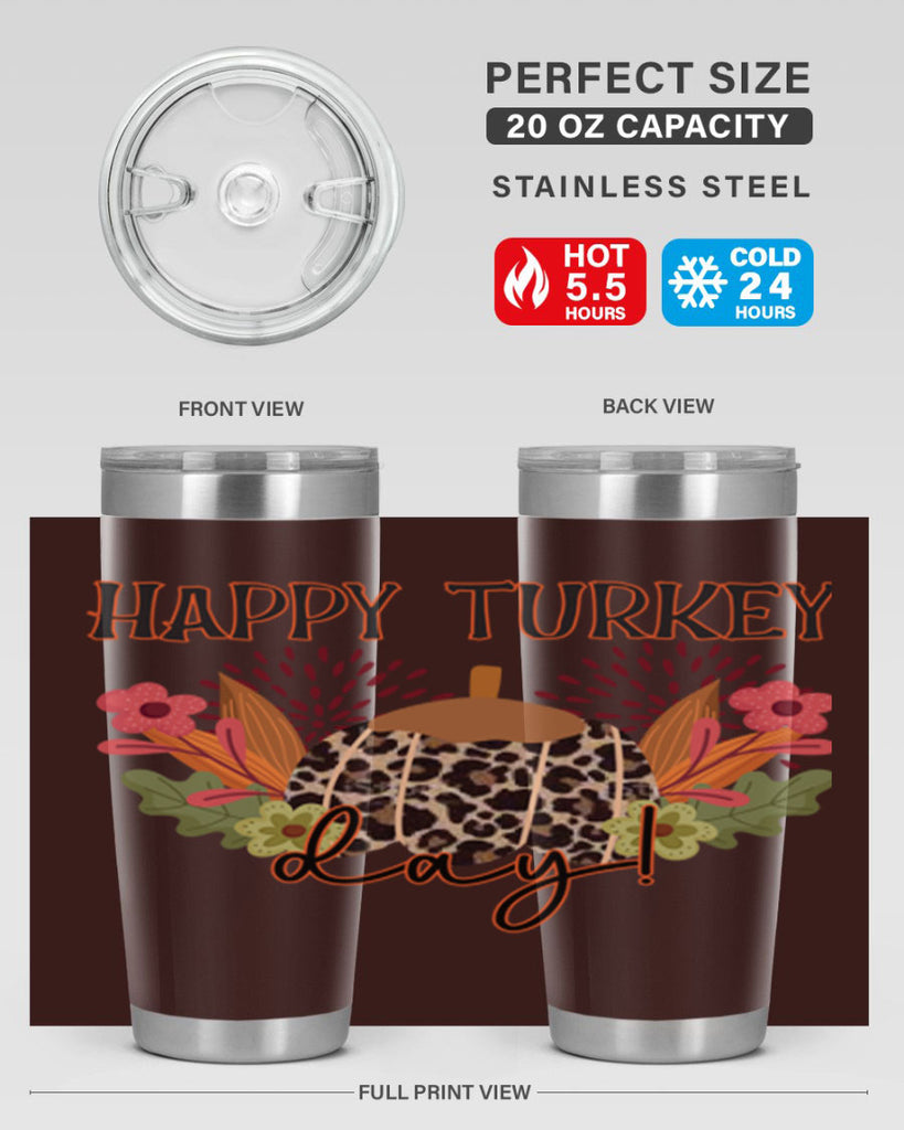 Happy turkey day 253#- fall- Tumbler