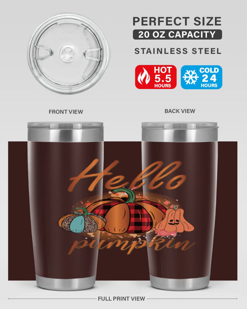 Hello Pumpkin 284#- fall- Tumbler