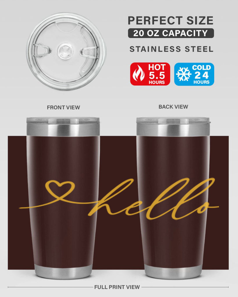 Hello heart183#- spring- Tumbler