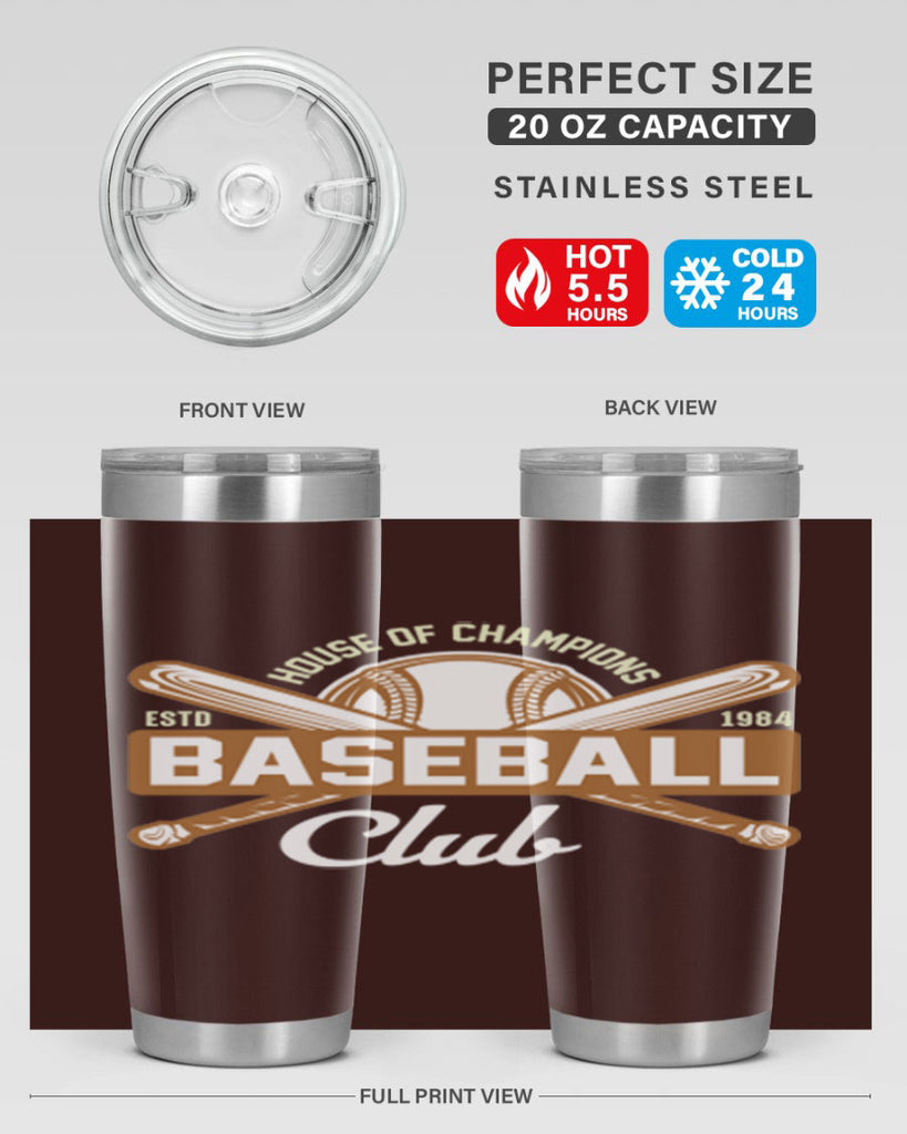 House 1178#- baseball- Tumbler