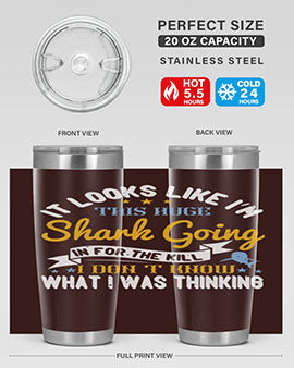 It looks like I’m this huge shark going in for the kill…I don’t know what I was thinking Style 60#- shark  fish- Tumbler