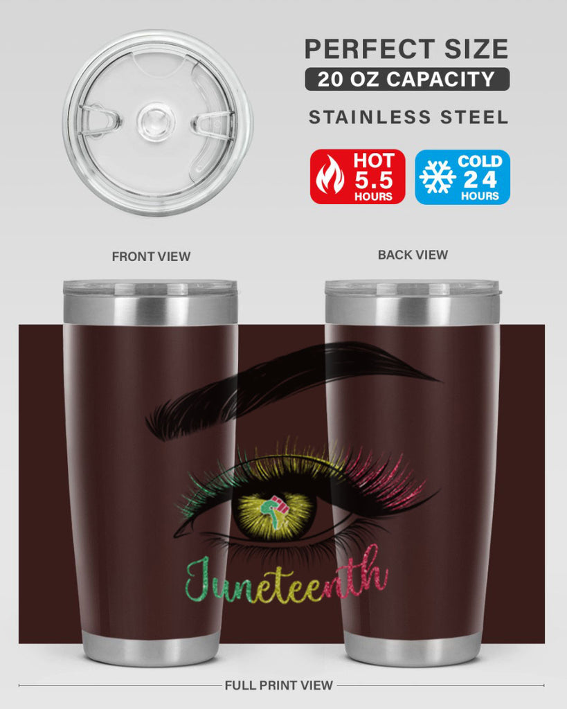 Juneteenth 1865 GirlS Eye 3#- Juneteenth- tumbler