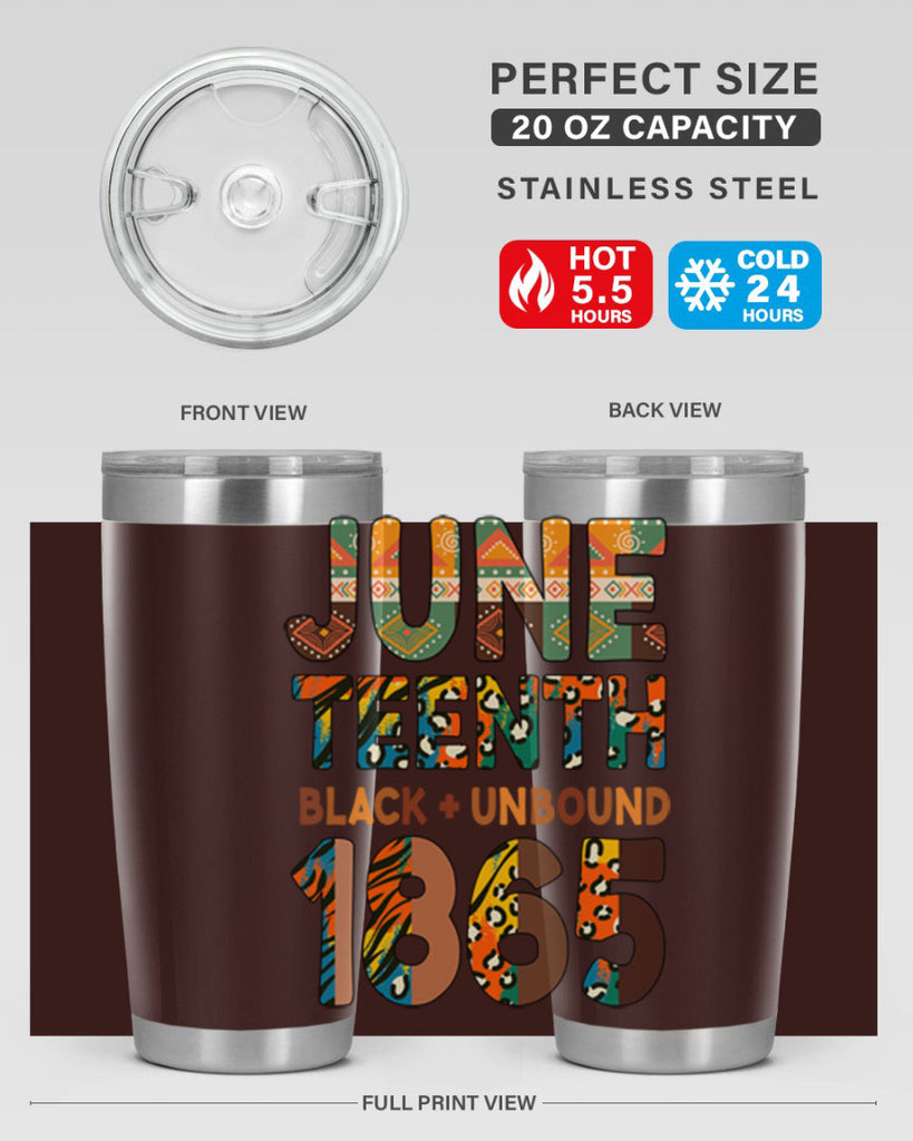 Juneteenth Black Unbound 1865 Png 33#- Juneteenth- tumbler