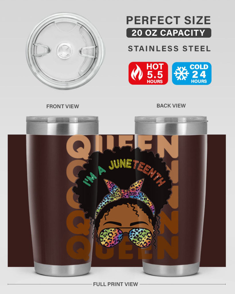Juneteenth Queen Swag Black Melanin Png 26#- Juneteenth- tumbler
