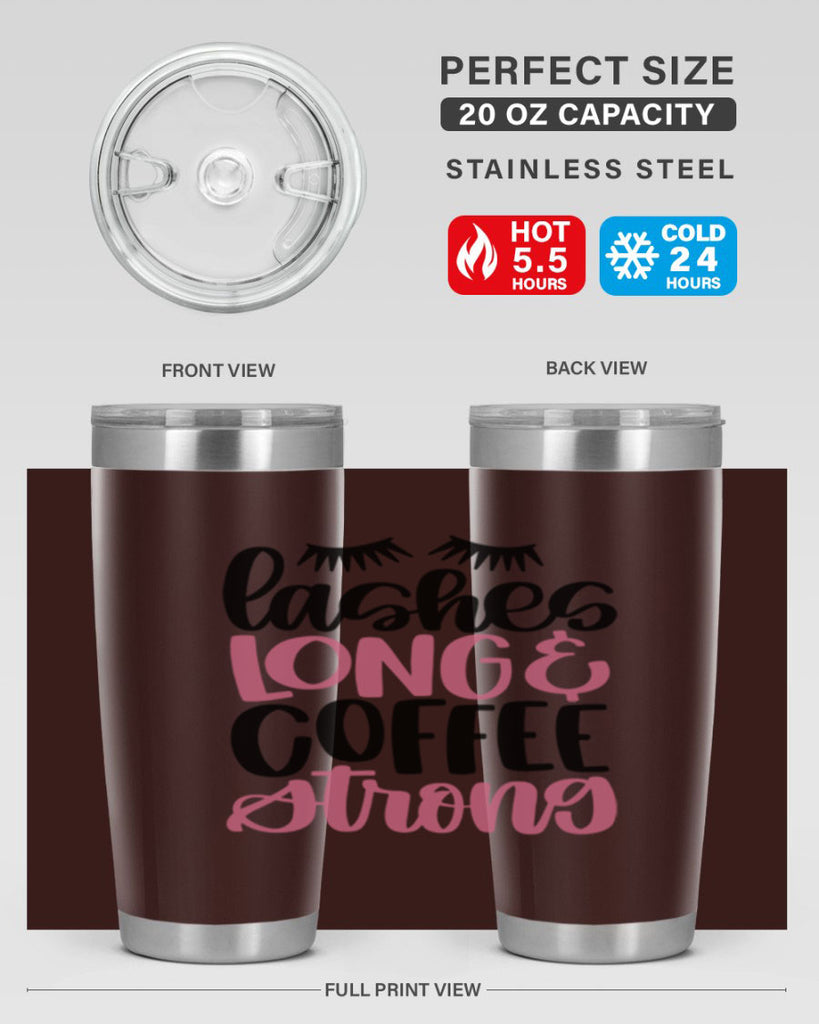 Lashes Long Coffee Strong Style 67#- make up- Tumbler