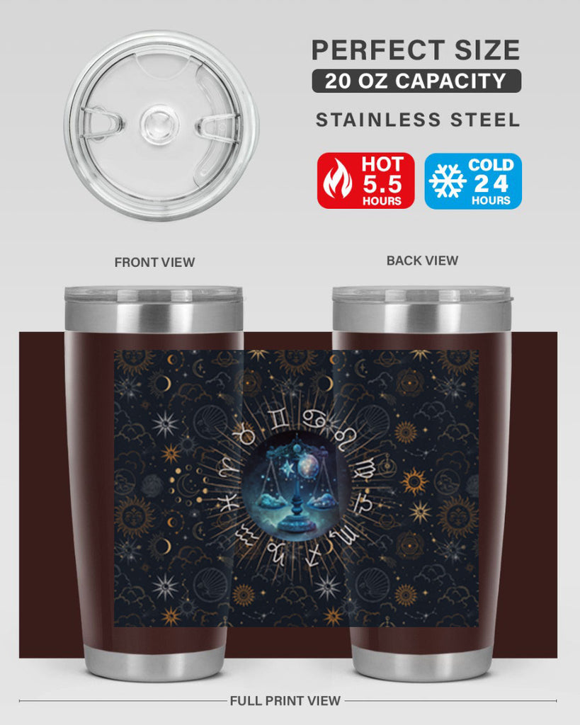 Libra Straight 317#- zodiac- Tumbler