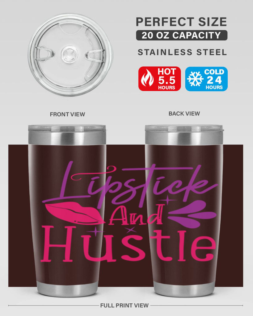 Lipstick And Hustle Style 229#- make up- Tumbler