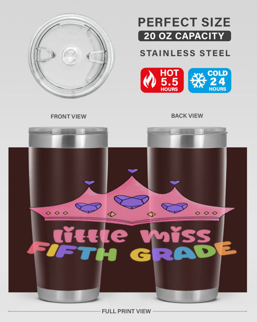 Little Miss 5th Grade 18#- 5th grade- Tumbler