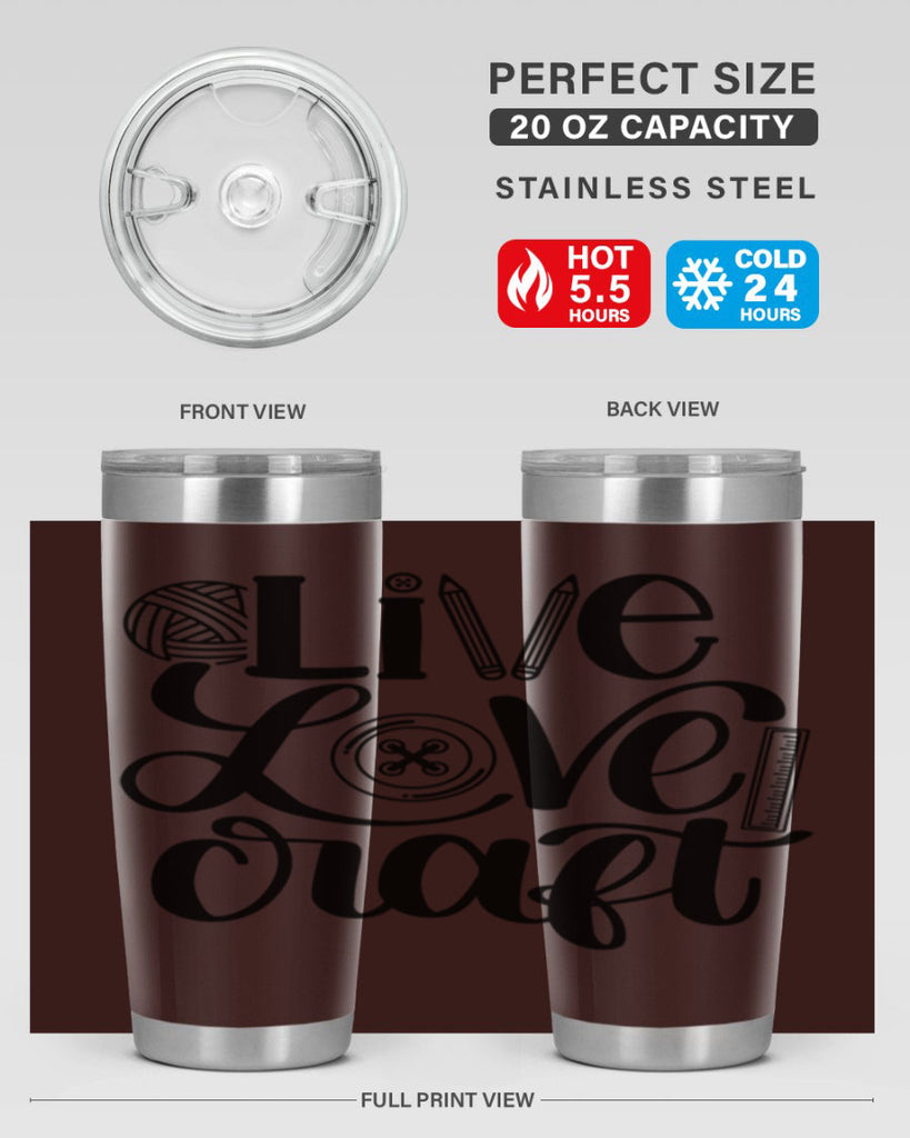 Live Love Craft 14#- crafting- Tumbler
