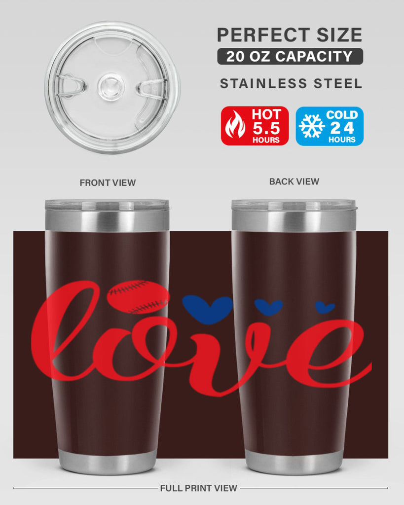 Love 2052#- baseball- Tumbler