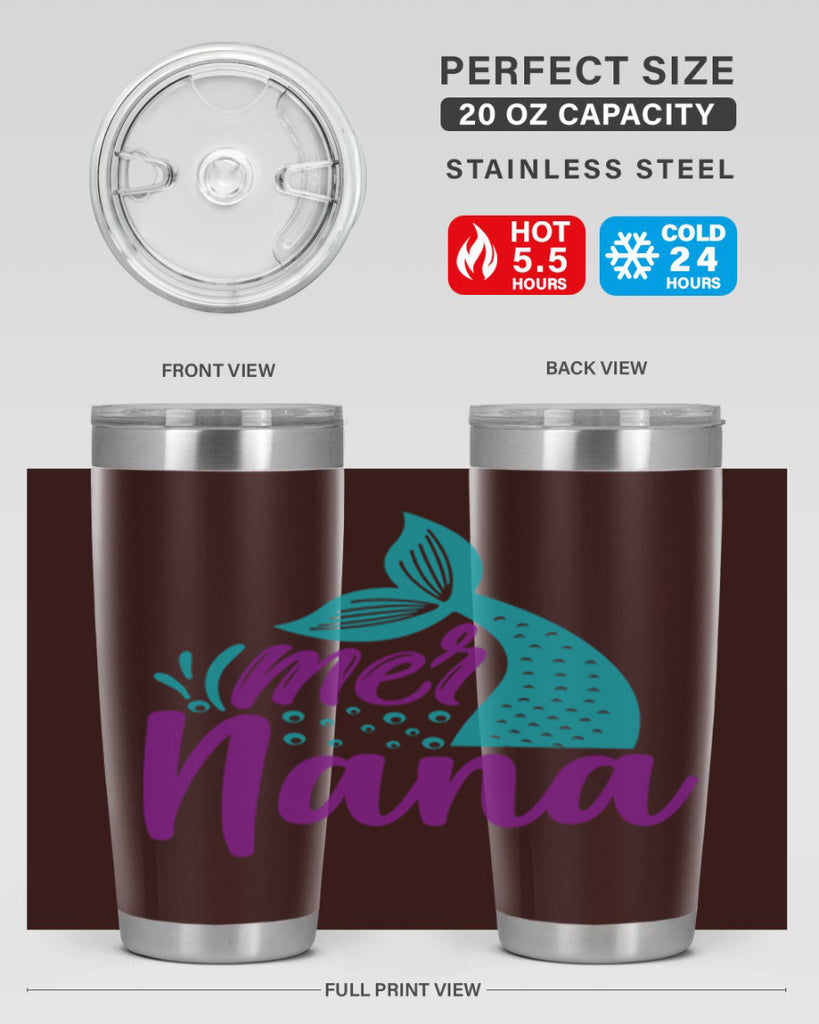 Mer Nana 343#- mermaid- Tumbler