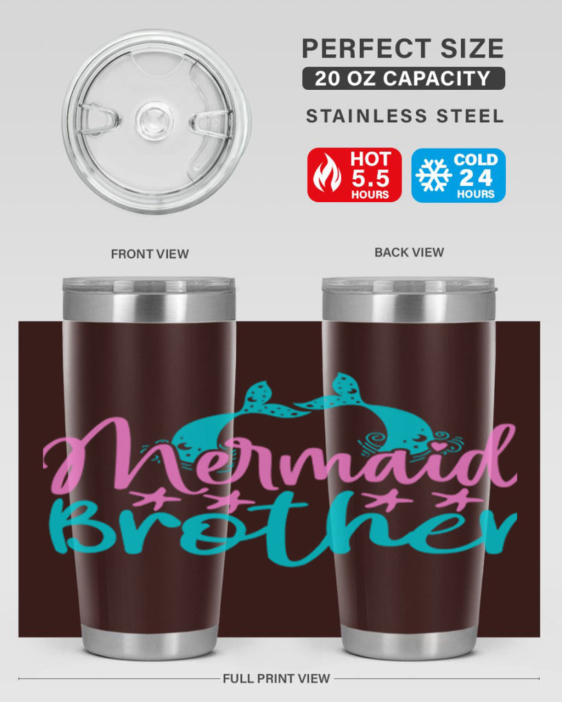 Mermaid Brother 354#- mermaid- Tumbler