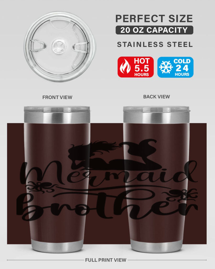 Mermaid Brother 355#- mermaid- Tumbler