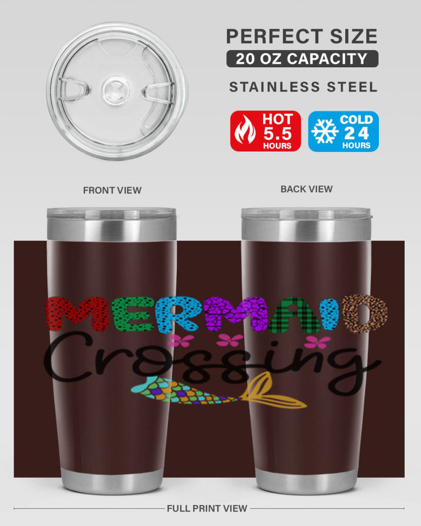 Mermaid Crossing 399#- mermaid- Tumbler