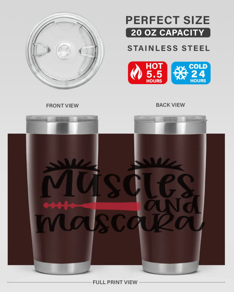 Muscles and mascara design Style 221#- make up- Tumbler