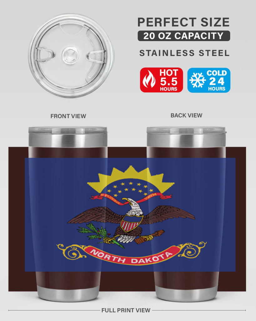 North Dakota 18#- Us Flags- Tumbler