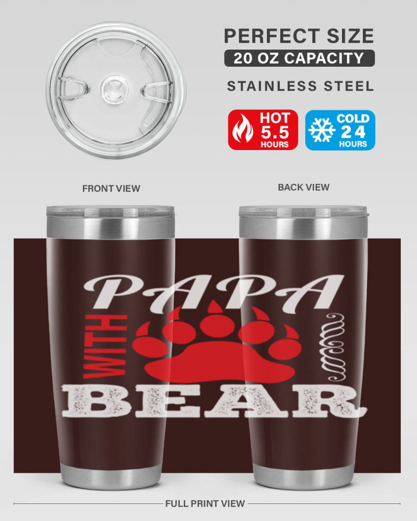 PAPA WITH 110#- grandpa - papa- Tumbler
