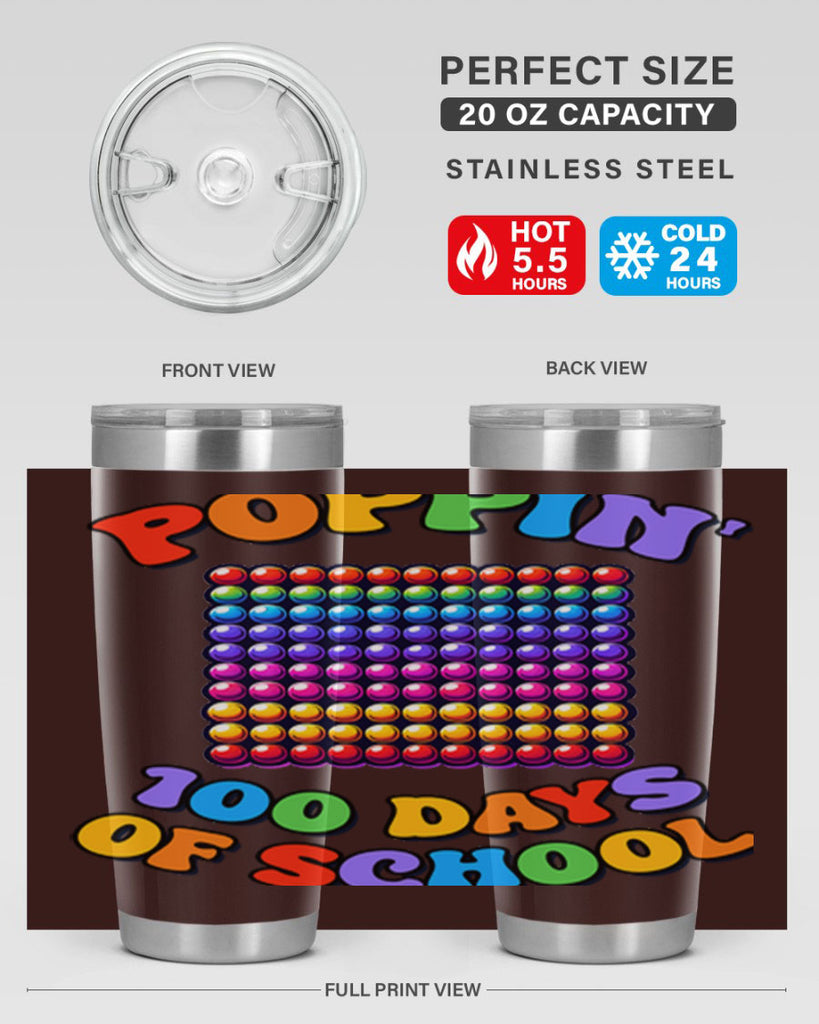 Poppin my way through PNG 54#- 100 days of school- Tumbler