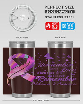 Remember heir Love Alzheimer Awareness 213#- alzheimers- Tumbler
