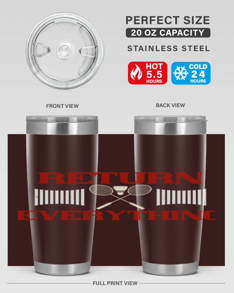 Return Everything 1892#- badminton- Tumbler