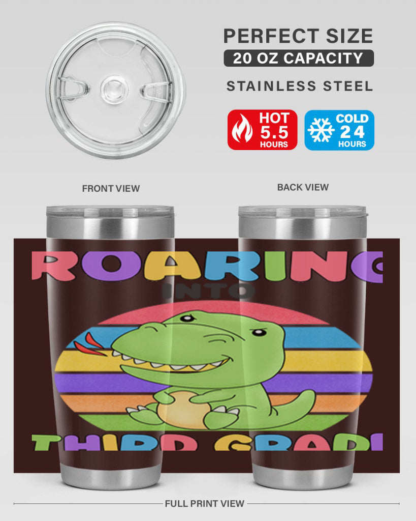Roaring to 3rd Grade Trex 23#- 3rd grade- Tumbler