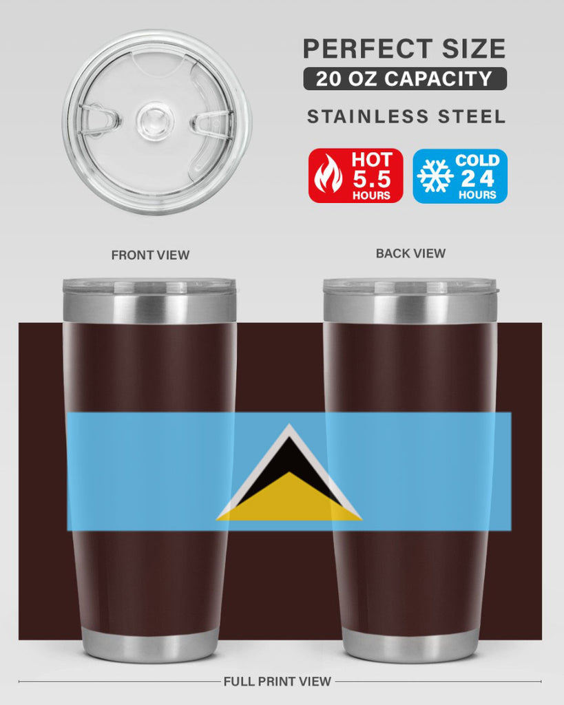 Saint Lucia 51#- world flags- Tumbler