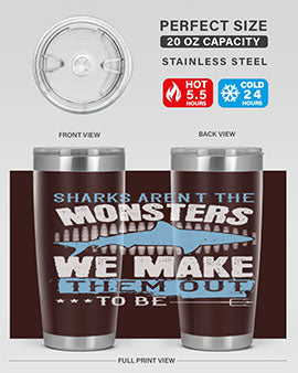 Sharks arent the monsters we make them out to be Style 26#- shark  fish- Tumbler