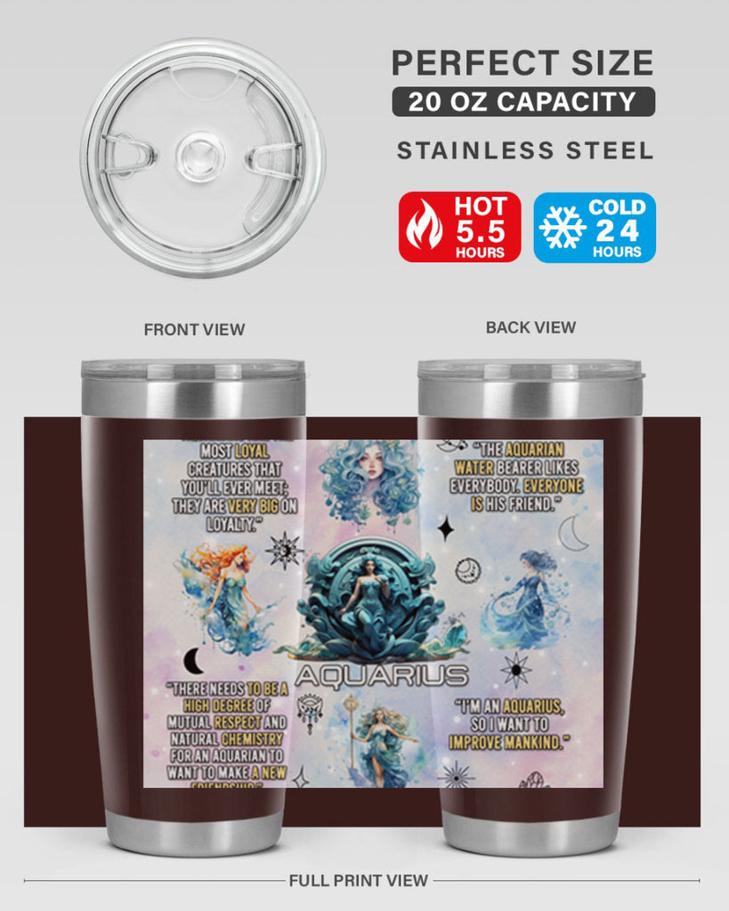 StraightAquarius 468#- zodiac- Tumbler