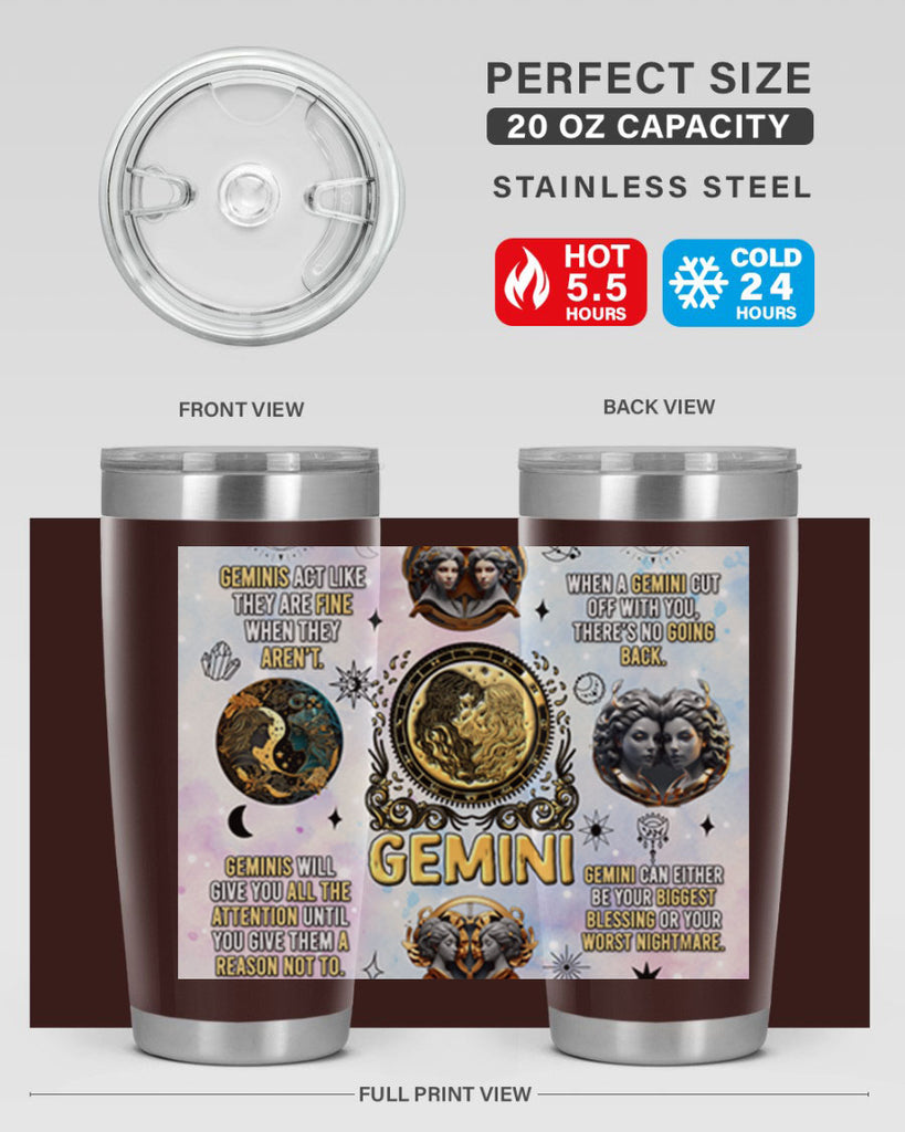 StraightGemini 472#- zodiac- Tumbler