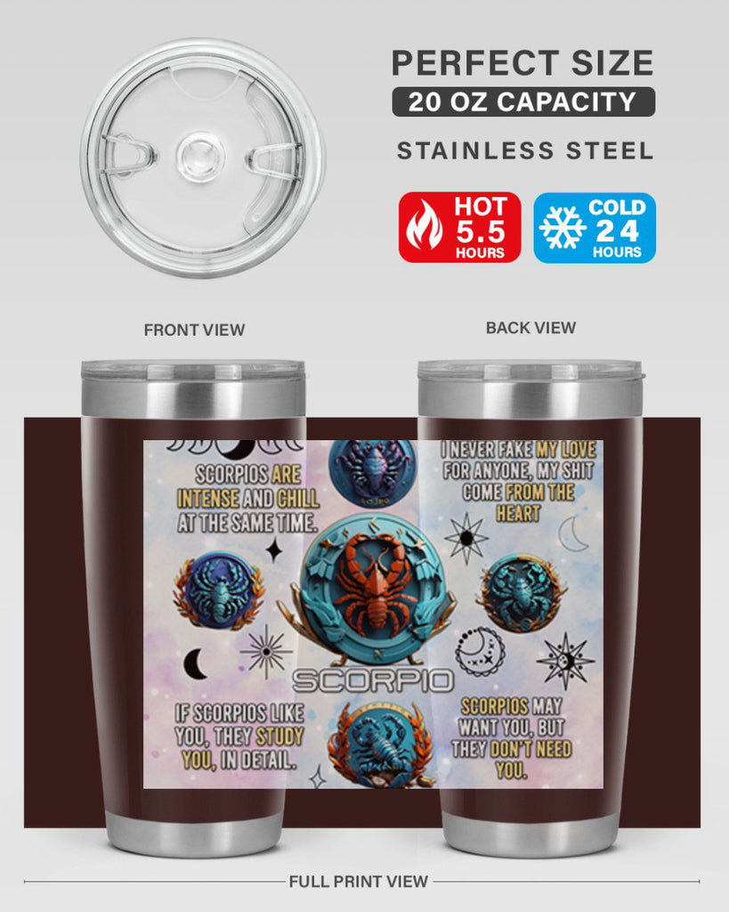 Straightscorpio 477#- zodiac- Tumbler