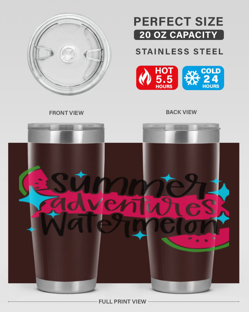 Summer Adventures Watermelon Style 23#- summer- Tumbler