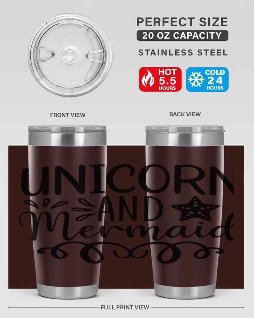 Unicorn And Mermaid 658#- mermaid- Tumbler