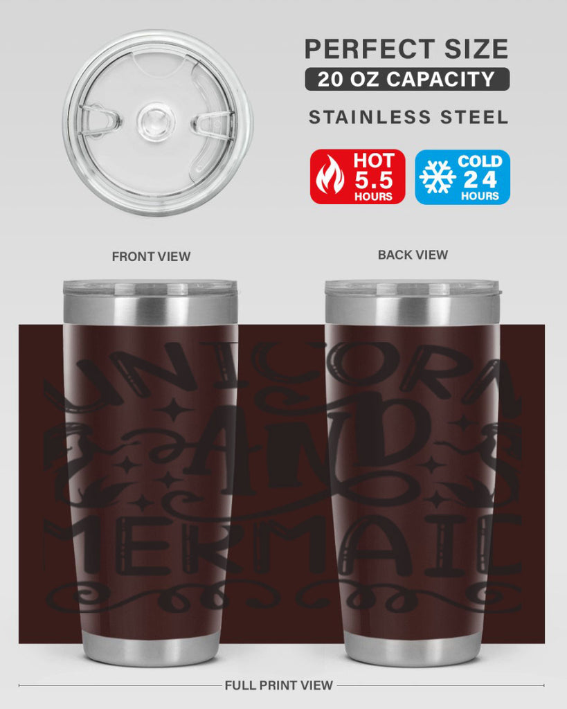 Unicorn and mermaid 660#- mermaid- Tumbler