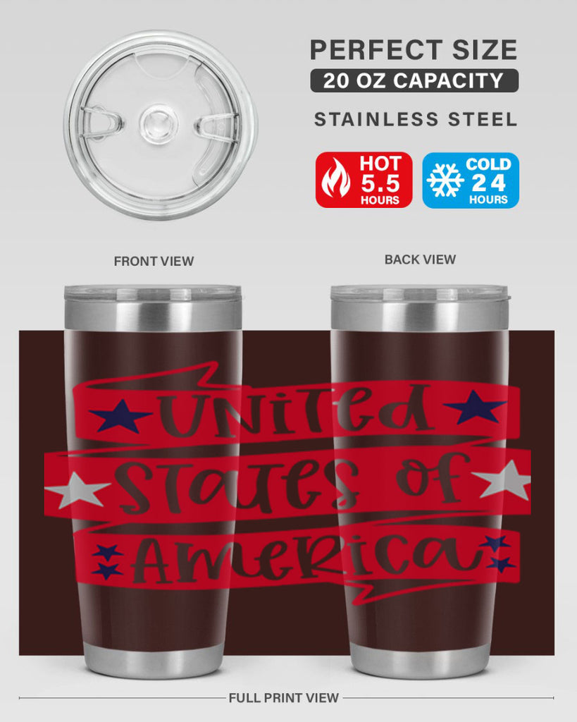 United States Of America Style 177#- Fourt Of July- Tumbler