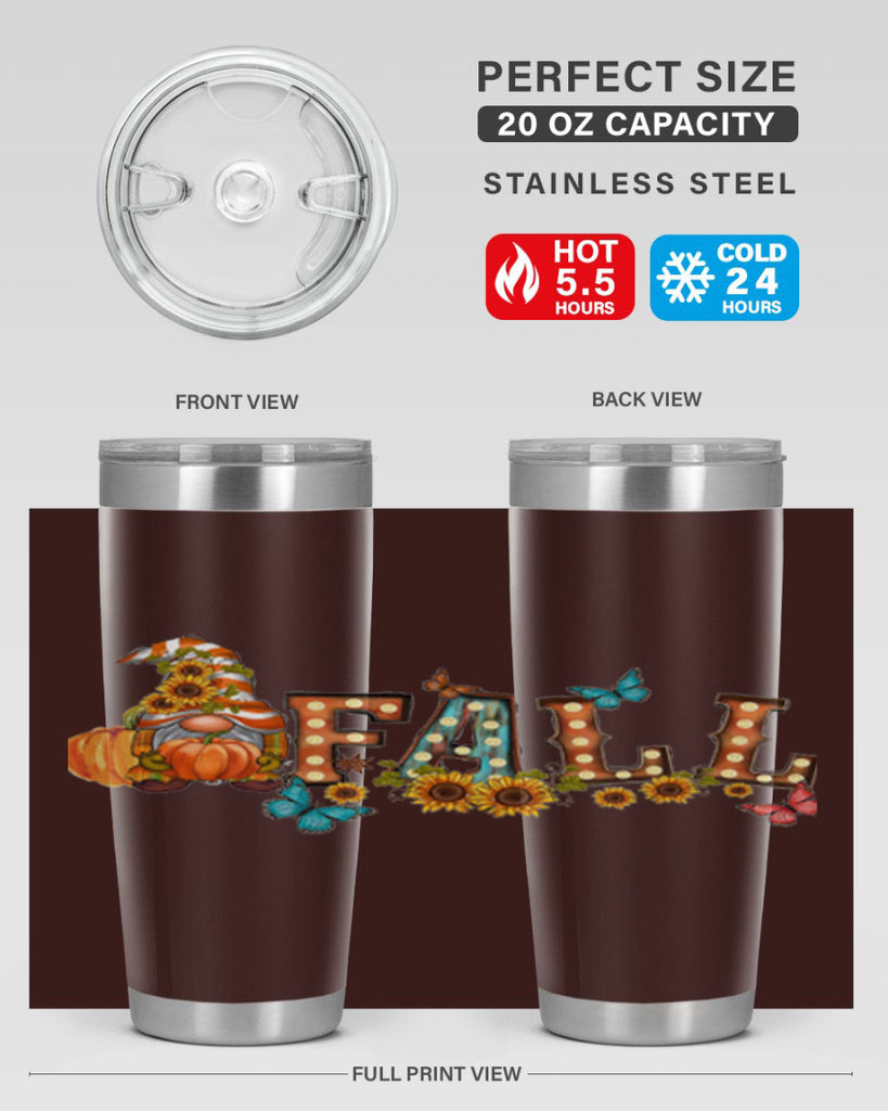 VintageFallGnome 626#- fall- Tumbler
