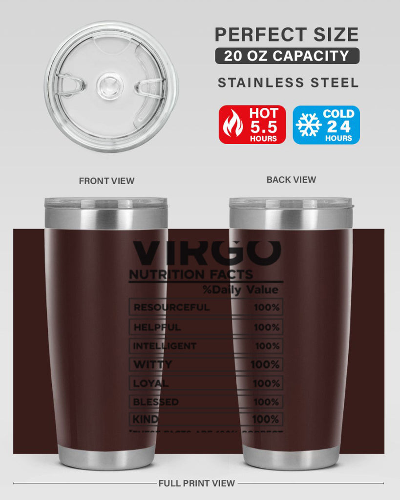 Virgo Nutrition Facts 530#- zodiac- Tumbler