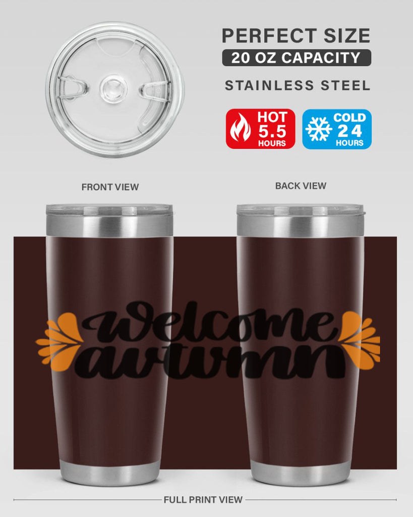 Welcome Autumn 513#- fall- Tumbler