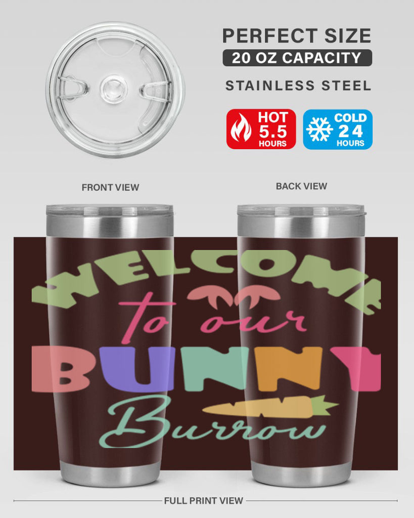 Welcome to our bunny burrow588#- spring- Tumbler