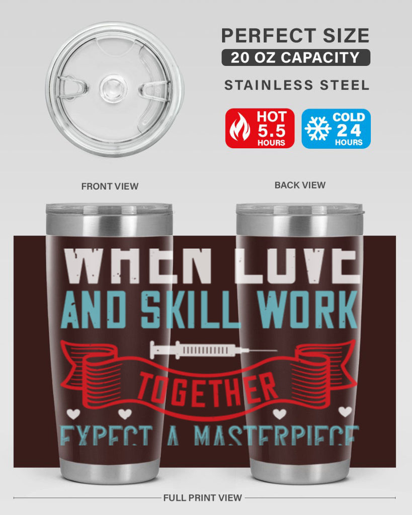 When love and skill work together expect a masterpiece Style 254#- nurse- tumbler