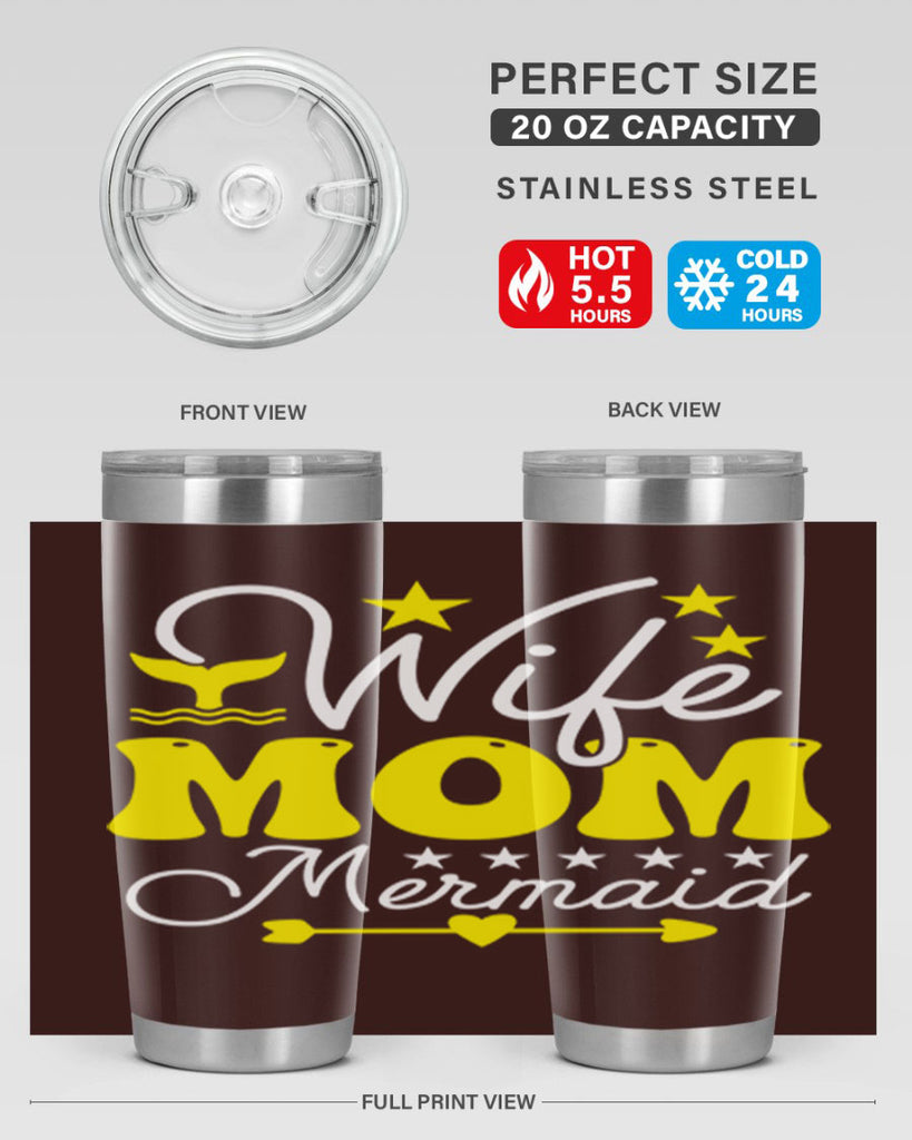 Wife Mom Mermaid 669#- mermaid- Tumbler