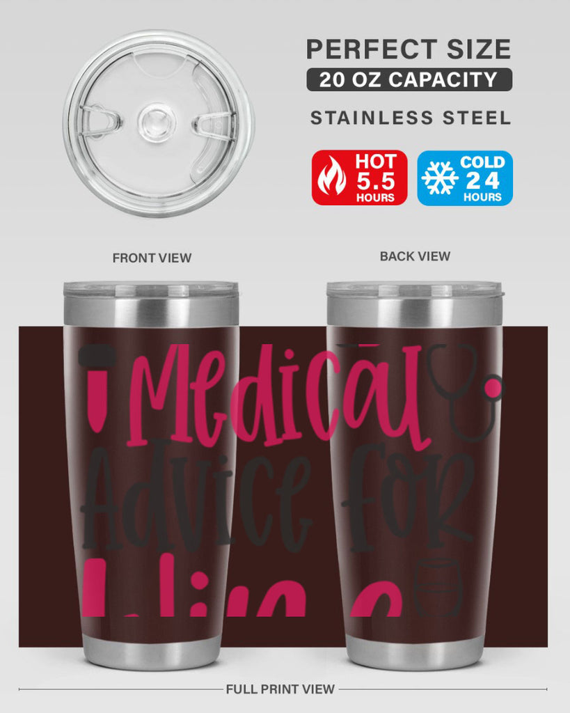 Will Trade Medical Advice for Wine Style 344#- nurse- tumbler
