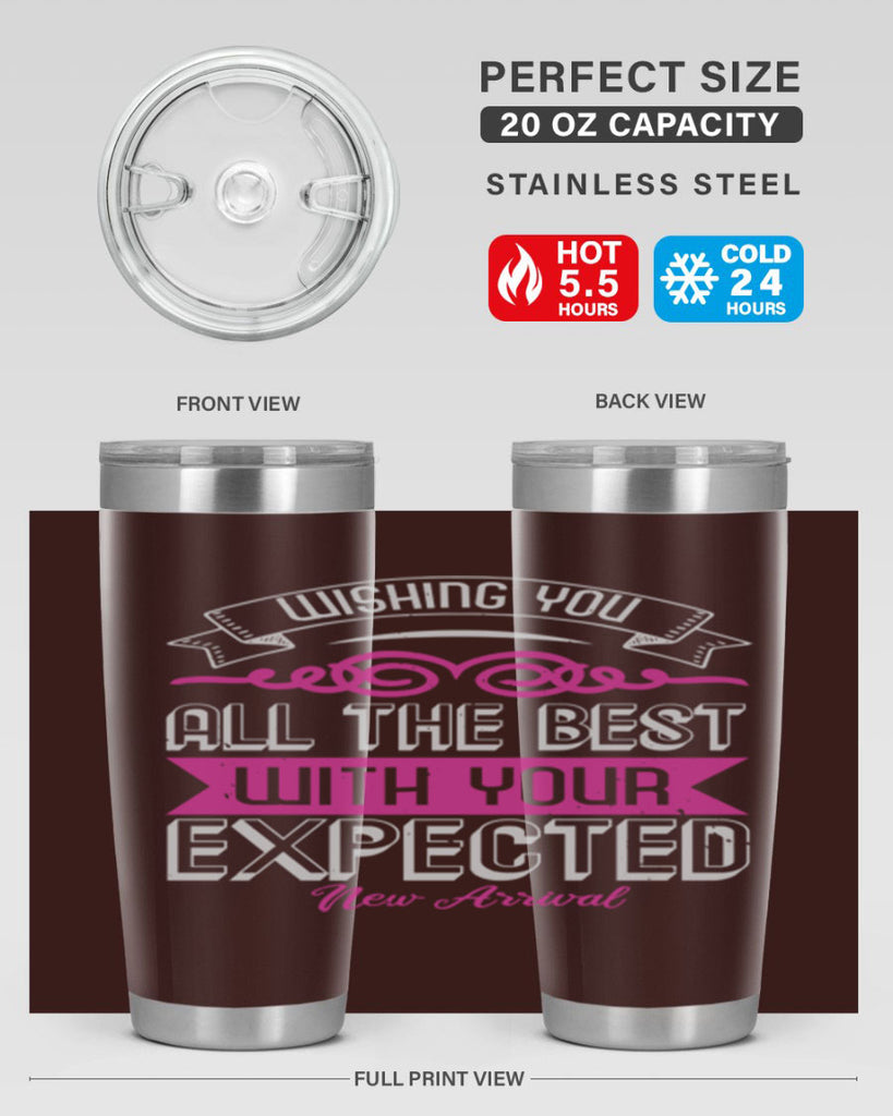 Wishing you all the best on your new arrival Style 7#- baby shower- tumbler