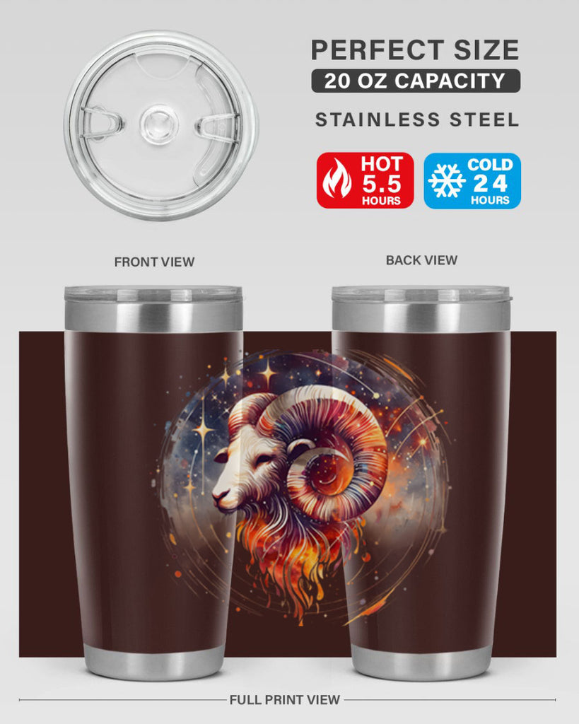 aries 125#- zodiac- Tumbler
