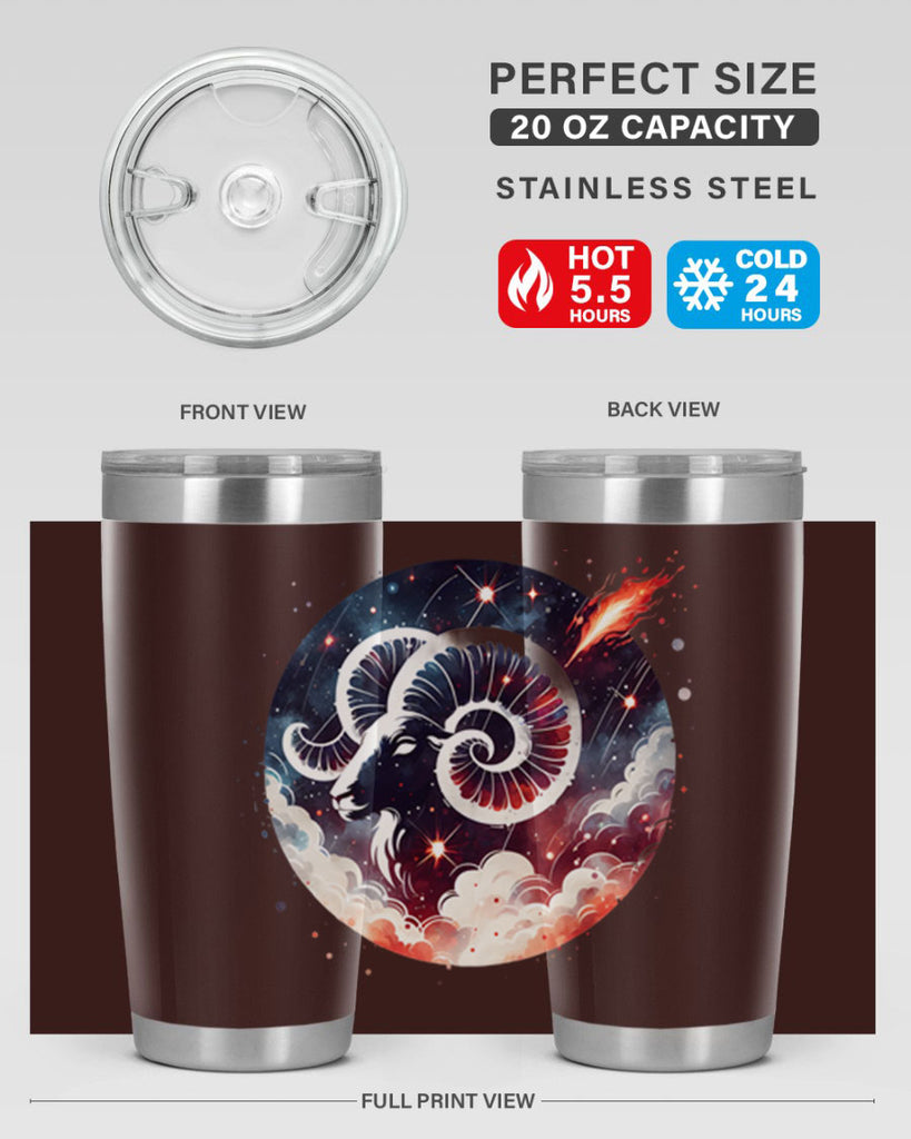 aries 140#- zodiac- Tumbler